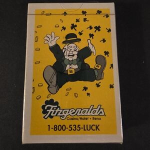 Vintage Playing Cards Casino Hotel Reno Nevada Leprechaun  Sealed Fitzgeralds